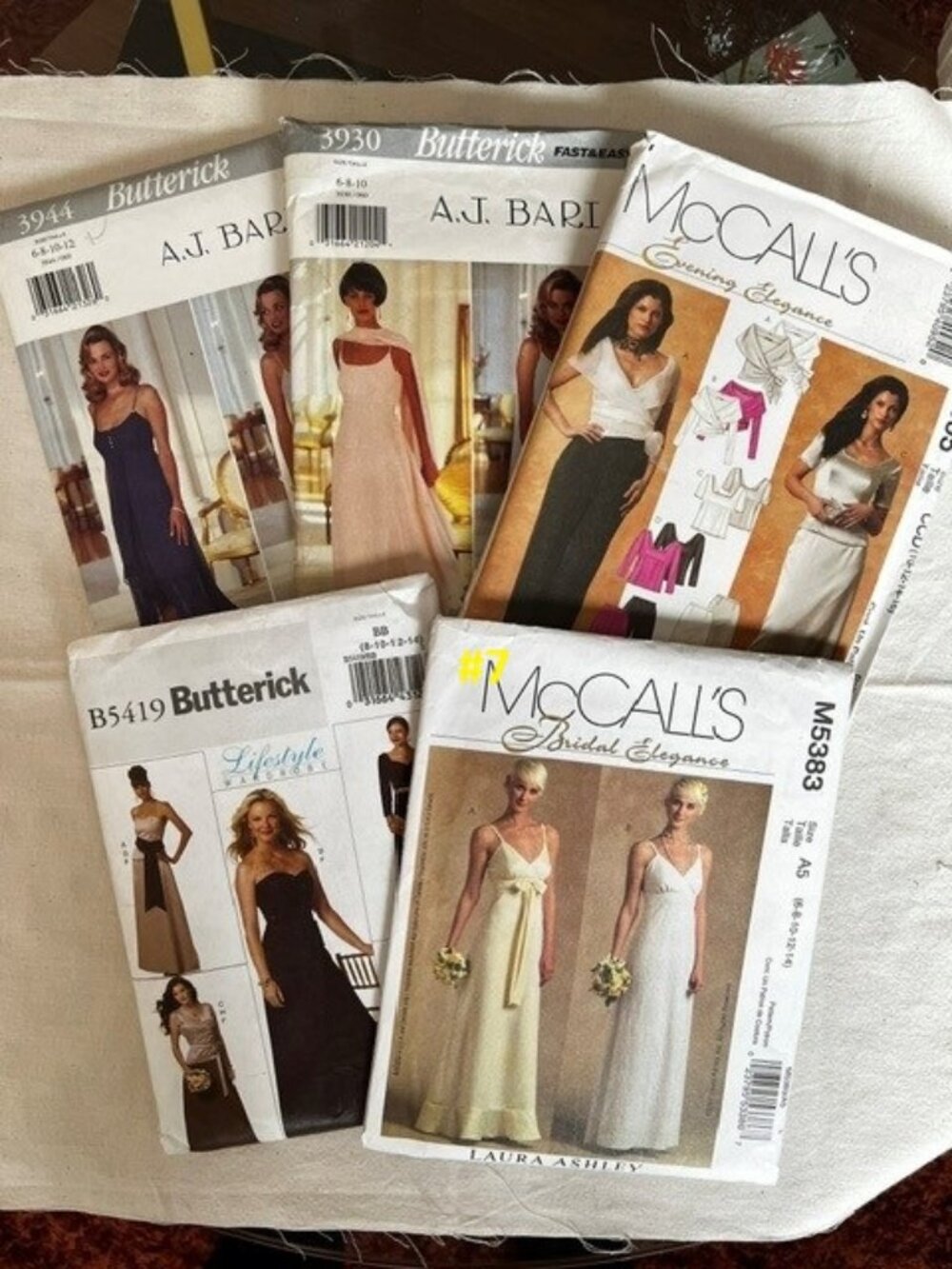 Vintage and Older Prom/Eve Sewing Pattern Bundles. Pick one bundle from photos.